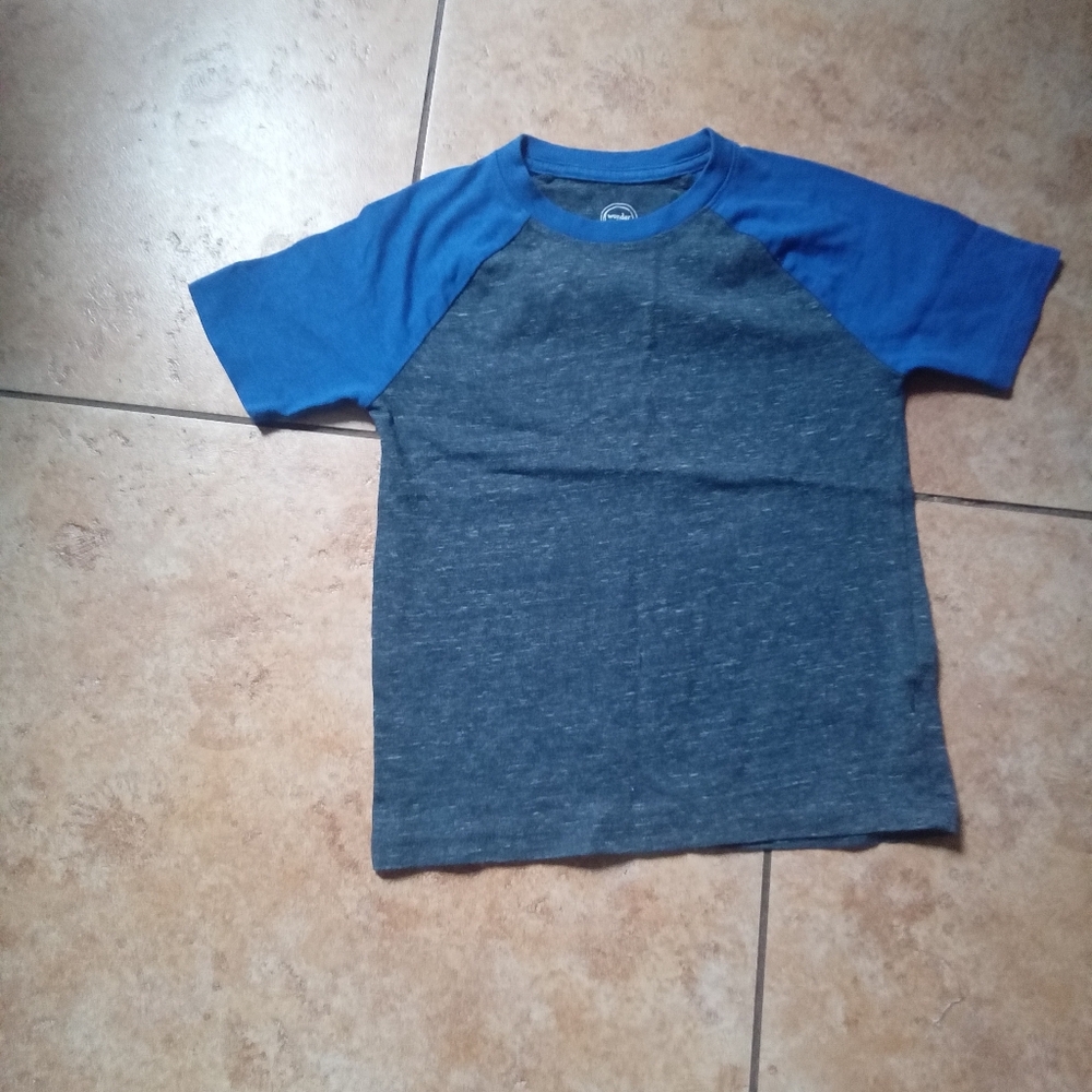 Wonder Nation Blue and Gray Short Sleeve Tee